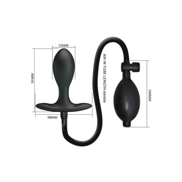 Pretty Love - Plug Anal Inflable Negro | Vybes.it
