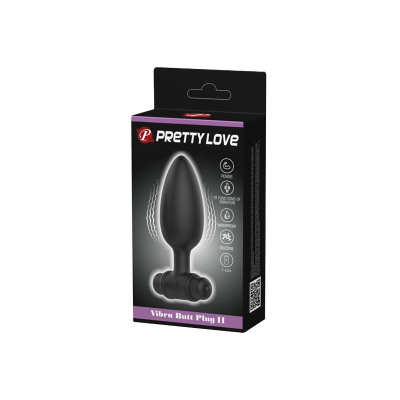 Pretty Love - Vibra Butt Plug 2 Plug Anal 10 Vibraciones Negro |