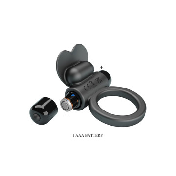 Pretty Love - Debonaire Anillo Vibrador Conejo 10 Vibraciones Negro