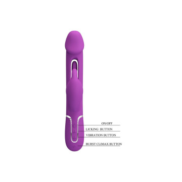 Pretty Love - Kampas Vibrador Rabbit Multifunción 3 En 1 Morado |