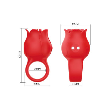 Pretty Love - Jae Vibrador De Dedo Forma De Rosa 10 Vibraciones