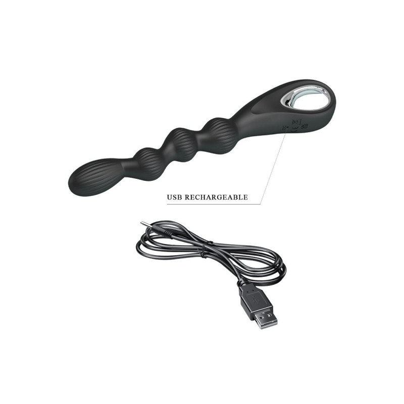 Pretty Love - Federer Vibrador Anal 12 Vibraciones Negro | Vybes.it