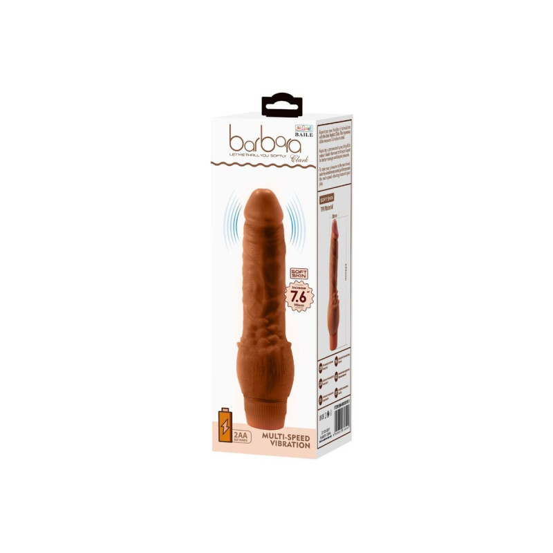 Baile - Vibrateur Réaliste Barbara 19,5 Cm Mulâtre | Vybes.it