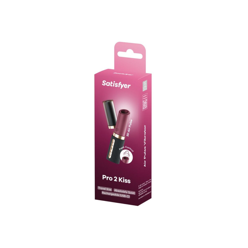 SATISFYER - DEEP KISS WAVE STIMOLATORE CLITORIDEO GRANATO / NERO - SA…