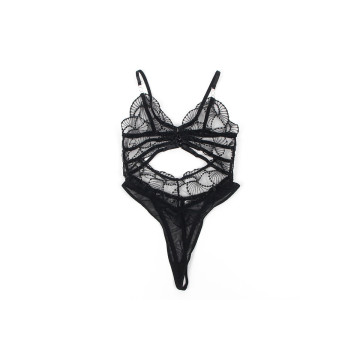 Subblime - 955229 Body Transparente Con Encaje Hueco Negro L/Xl |