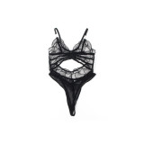 Subblime - 955229 Body Transparente Con Encaje Hueco Negro L/Xl |