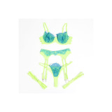 Subblime - 955311 Bh - Set Mit Spitze Und Strumpfband Grün Und Blau