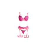 Subblime - 955366 Set Sujetador Con Encaje Y Ligueros Rosa Y Morado
