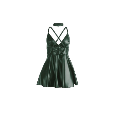 Subblime - 955441 Kleid Mit Grünen Lederträgern L/Xl | Vybes.it