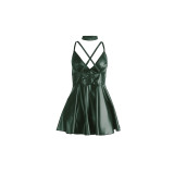 Subblime - 955441 Kleid Mit Grünen Lederträgern L/Xl | Vybes.it