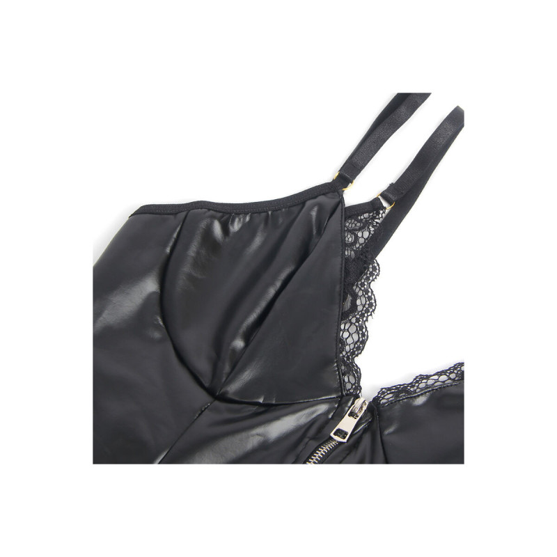Subblime - 955458 Body Con Cremallera De Cuero Negro S/M | Vybes.it