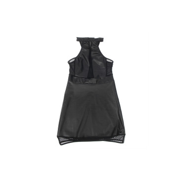 Subblime - 955489 Vestido Cuello Halter Con Transparencias Negro
