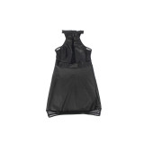 Subblime - 955489 Vestido Cuello Halter Con Transparencias Negro