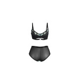 Subblime - 955564 Grünes Lackleder - Netz - Zipper - Bh - Set L/Xl