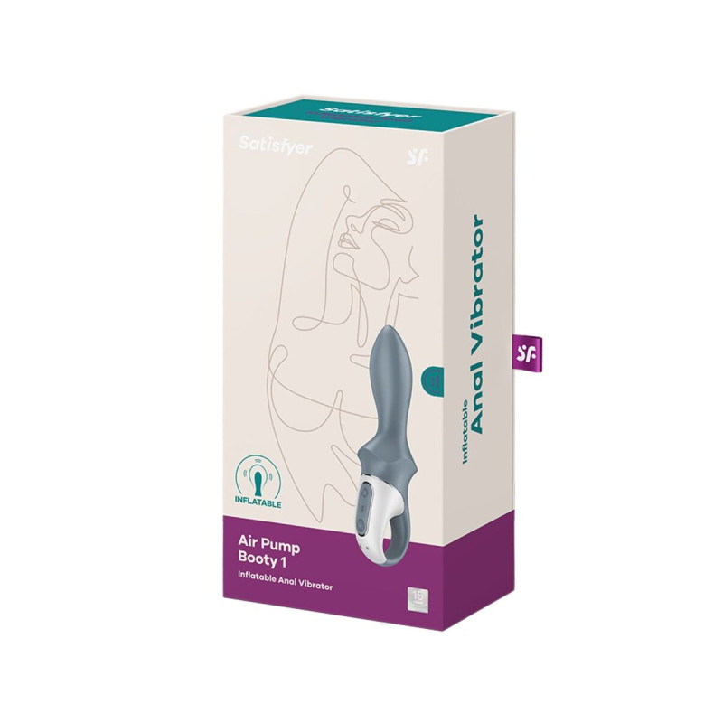 Satisfyer - Air Pump Booty 1 Vibrador Inflable Anal Gris | Vybes.it