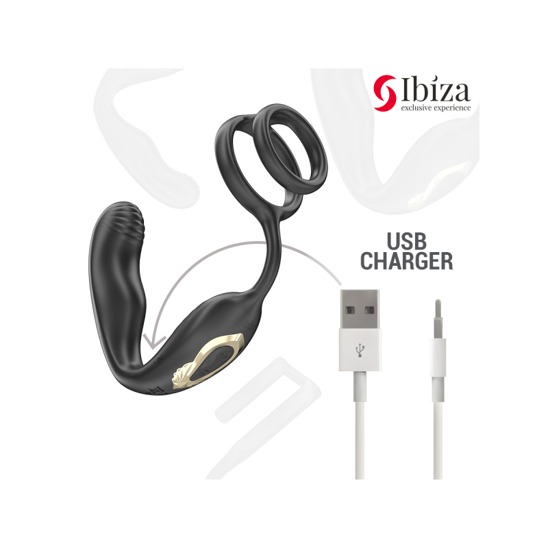 IBIZA - WIGGLE FERNGESTEUERTER ROTIERENDER ANALSTECKER MIT DAMMVIBRAT…