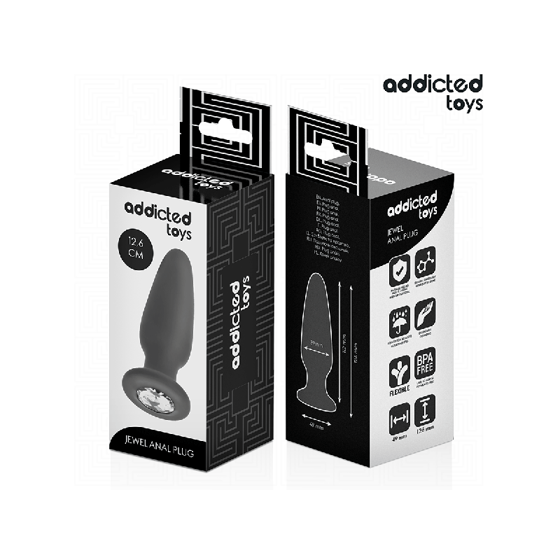 Addicted Toys - Plug Anal Con Joya Silicona Talla L 12,6 Cm |