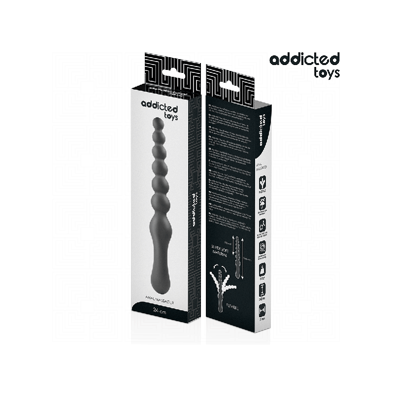 Addicted Toys - Double Anal Massager Silicone 24 Cm | Vybes.it