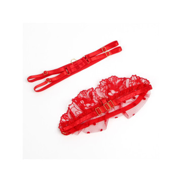 Subblime - 957513 Conjunto Sujetador Y Liga De Encaje Rojo L/Xl |