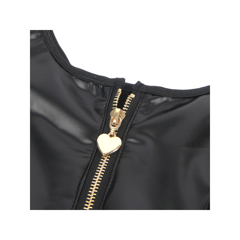 Subblime - 957667 Vestido De Cuero Con Cremallera De Corazón Negro