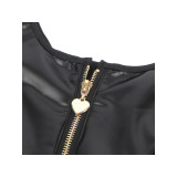 Subblime - 957667 Vestido De Cuero Con Cremallera De Corazón Negro