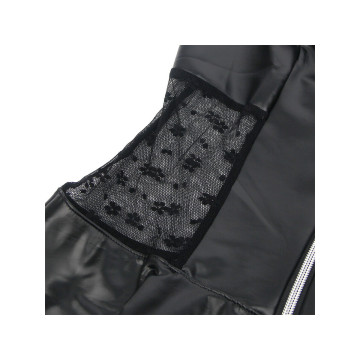 Subblime - 957704 Vestido De Cuero Con Cremallera Y Encaje Negro