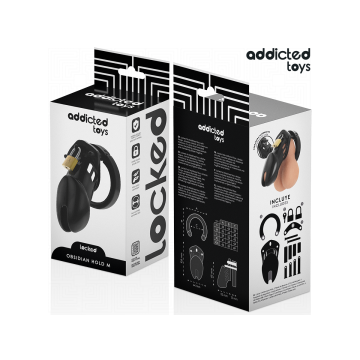 Addicted Toys Locked - Obsidian Hold Jaula Para Pene Talla M |