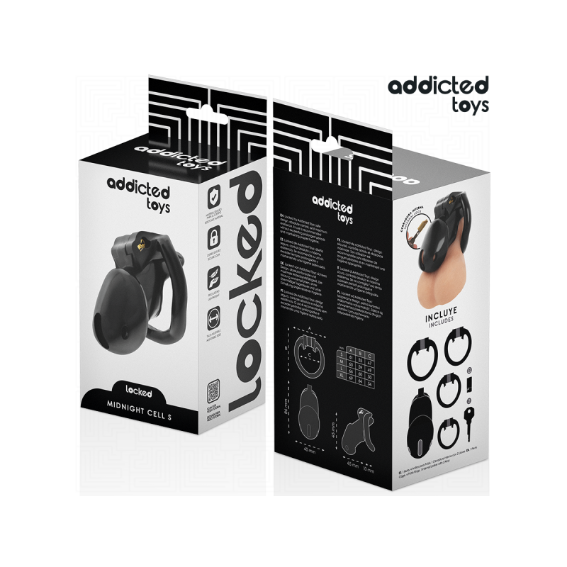 Addicted Toys Locked - Mindnight Cell Jaula Para Pene Talla S |
