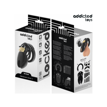 Addicted Toys Locked - Obsidian Hold Jaula Para Pene Talla S |