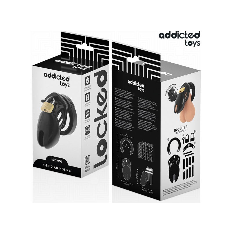 Addicted Toys Locked - Obsidian Hold Peniskäfig Grösse S | Vybes.it
