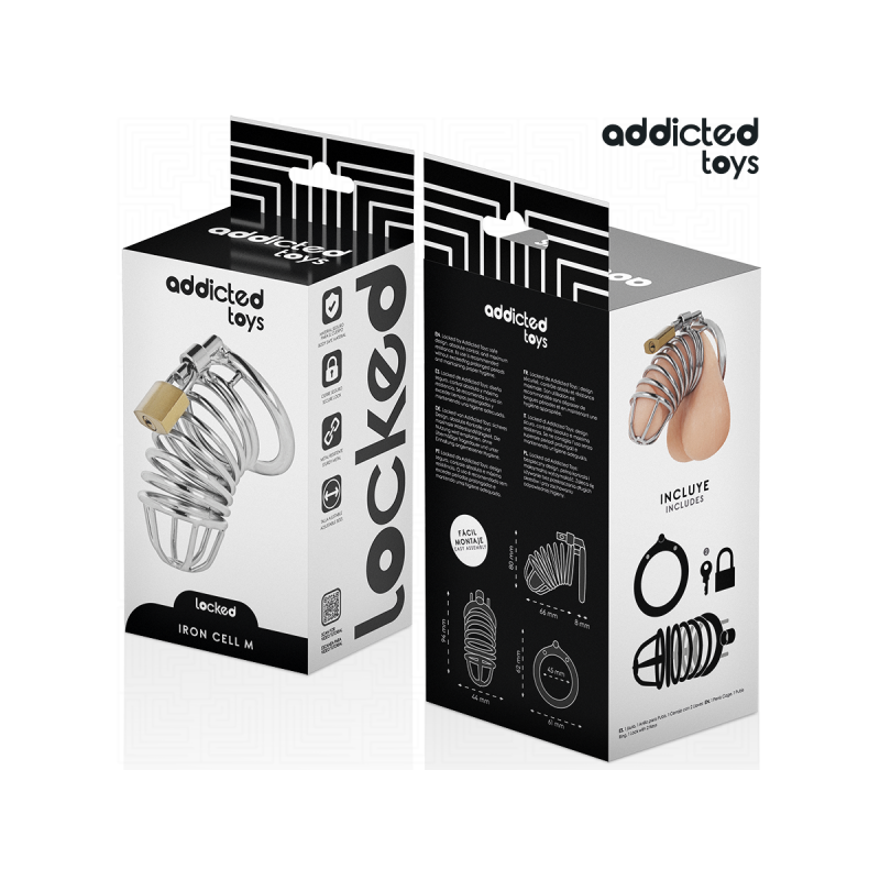 Addicted Toys Locked - Iron Cell Metall - Peniskäfig Grösse M |