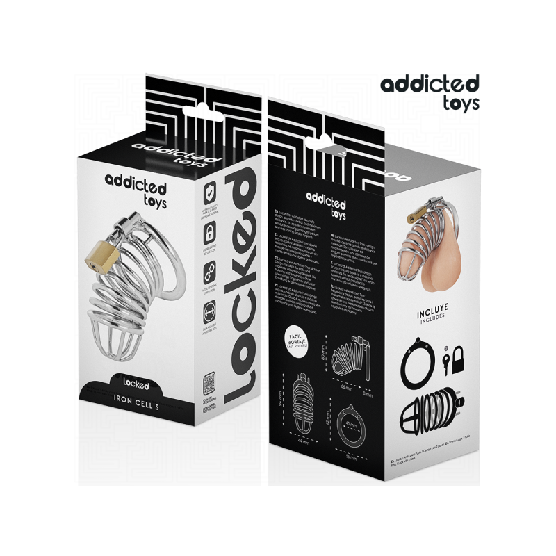 Addicted Toys Locked - Iron Cell Jaula Para Pene De Metal 4 Cm