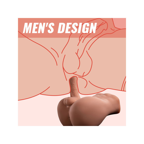 XISE - BERTLETT DILDO ASS MASTURBADOR DILDO Y ANO REALÍSTICO POSICIÓN FRONTAL CON THRUSTING 18 CM