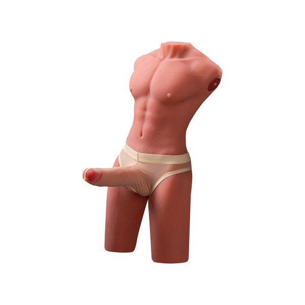 XISE - JASON HALF BODY TORSO REALÍSTICO MASCULINO CON THRUSTING Y VIBRACIÓN 55 CM