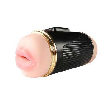 SHEQU - KAY MASTURBADOR DOBLE CON VIBRACIÓN DUAL BOCA Y VAGINA