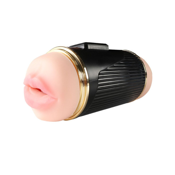 SHEQU - KAY MASTURBADOR DOBLE CON VIBRACIÓN DUAL BOCA Y VAGINA
