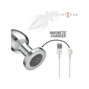 Intense - Plug Anal 10 Vibrations Métal Avec Télécommande L |
