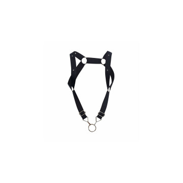 MOB - DNGEON HARNESS WITH STRAIGHT BACK BLACK ONE SIZE - Men's Harnes…