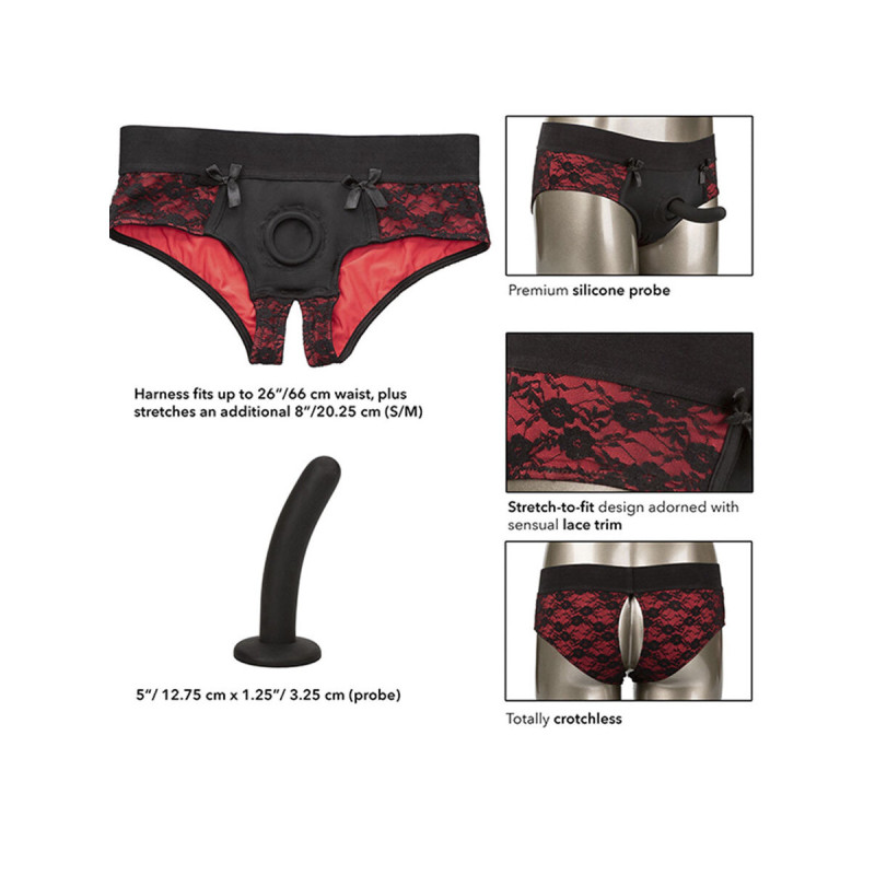 Calexotics - Scandal Set De Braguitas Sin Entrepiernas Con Dildo
