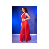 Chilirose - Cr 4857 Rotes Top - Und Hosenset, Grösse L | Vybes.it