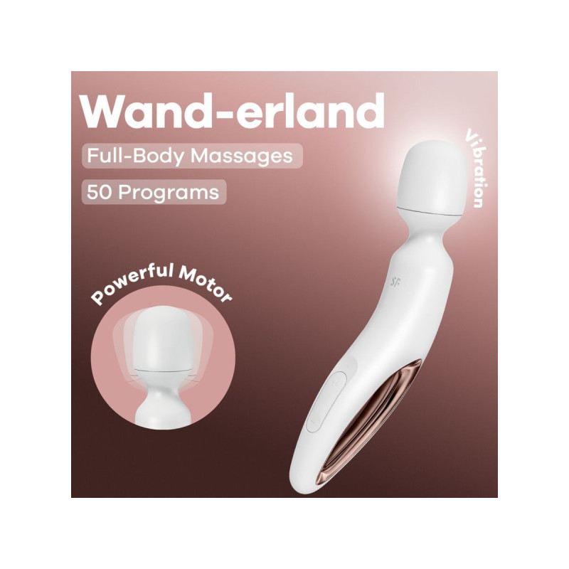 Satisfyer - Wand Erland Masajeador Vibrador Blanco | Vybes.it