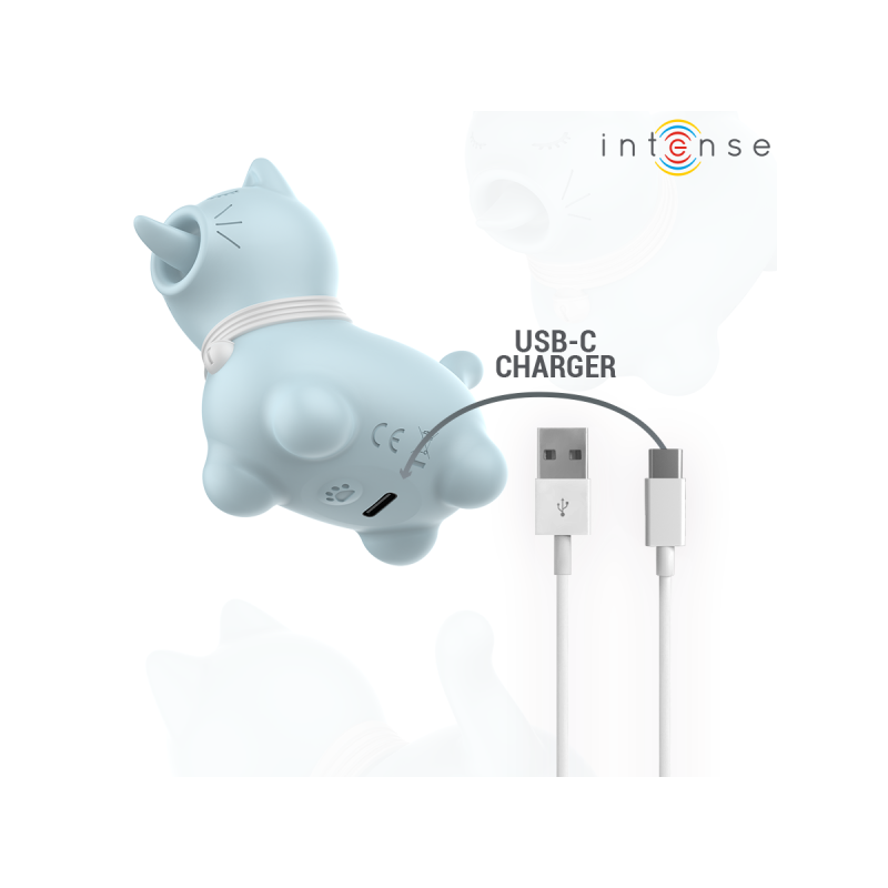 Intense - Stimulateur Duchesse Avec Langue Rotative 360º Bleu |