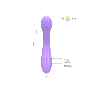 Intense - Becky Vibrador 19 Cm Calentable 7 Vibraciones Morado |