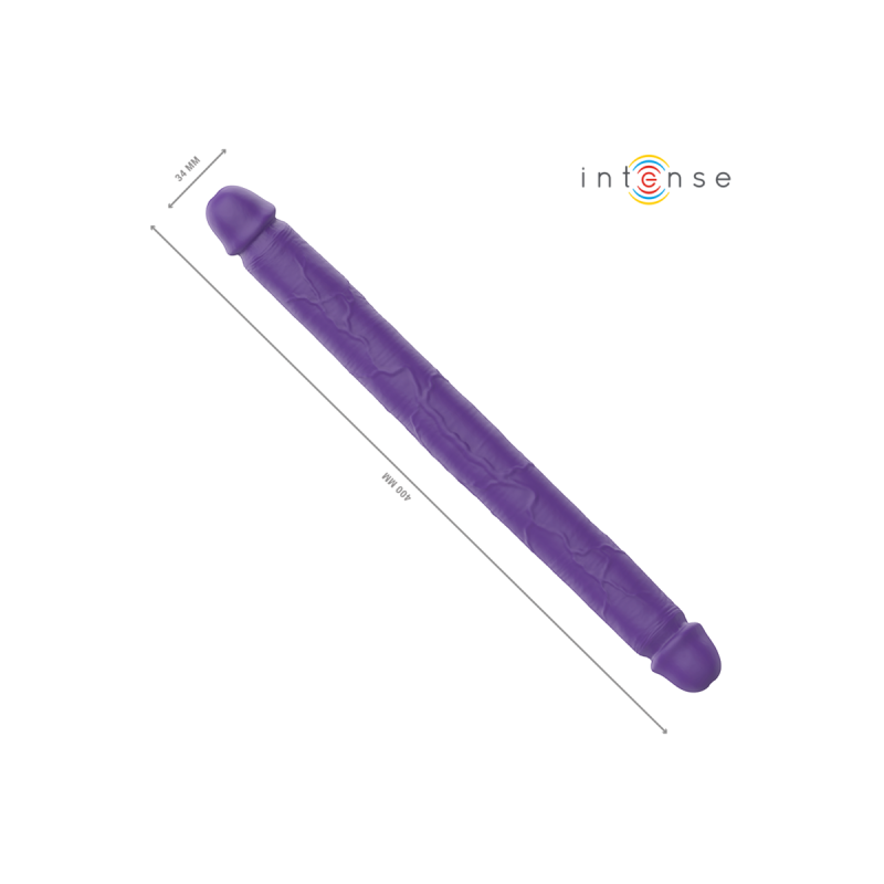 Intense - Gunter Dildo Doble Vibrador 40 Cm Morado Control Remoto |