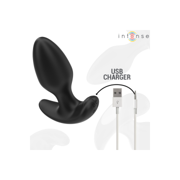 Intense - Joey Anal Plug 10 Vibrations Noir Télécommande | Vybes.it
