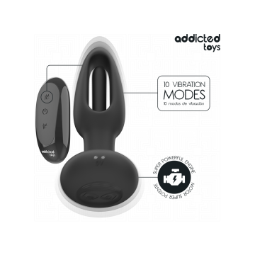 Addicted Toys - Anal Plug With Vibrating Tongue And Remote Control