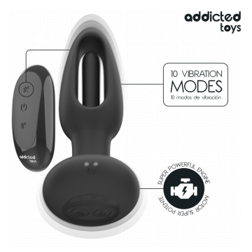 ADDICTED TOYS - PLUG ANALE CON LINGUA VIBRANTE E TELECOMANDO