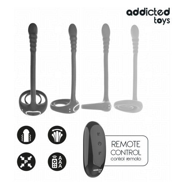 ADDICTED TOYS - ANELLO VIBRANTE PER IL PENE CON TELECOMANDO P-SPOT