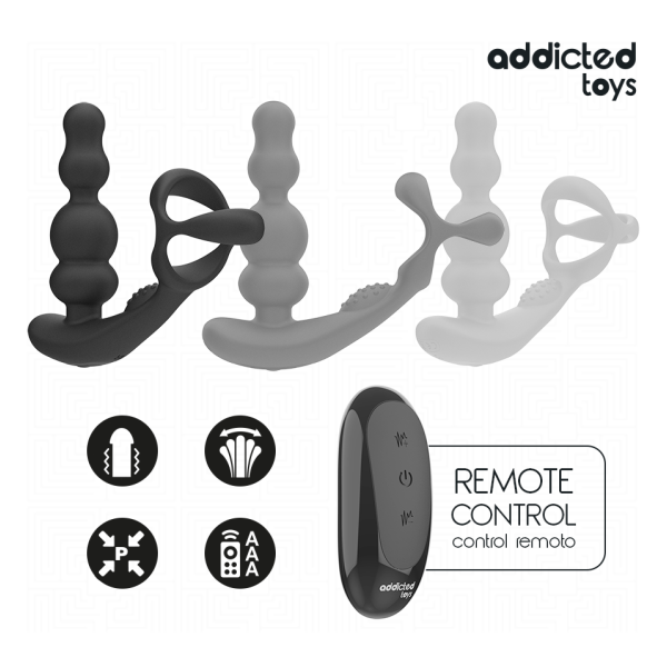 ADDICTED TOYS - MASSAGGIATORE PROSTATICO ROTANTE CON TELECOMANDO