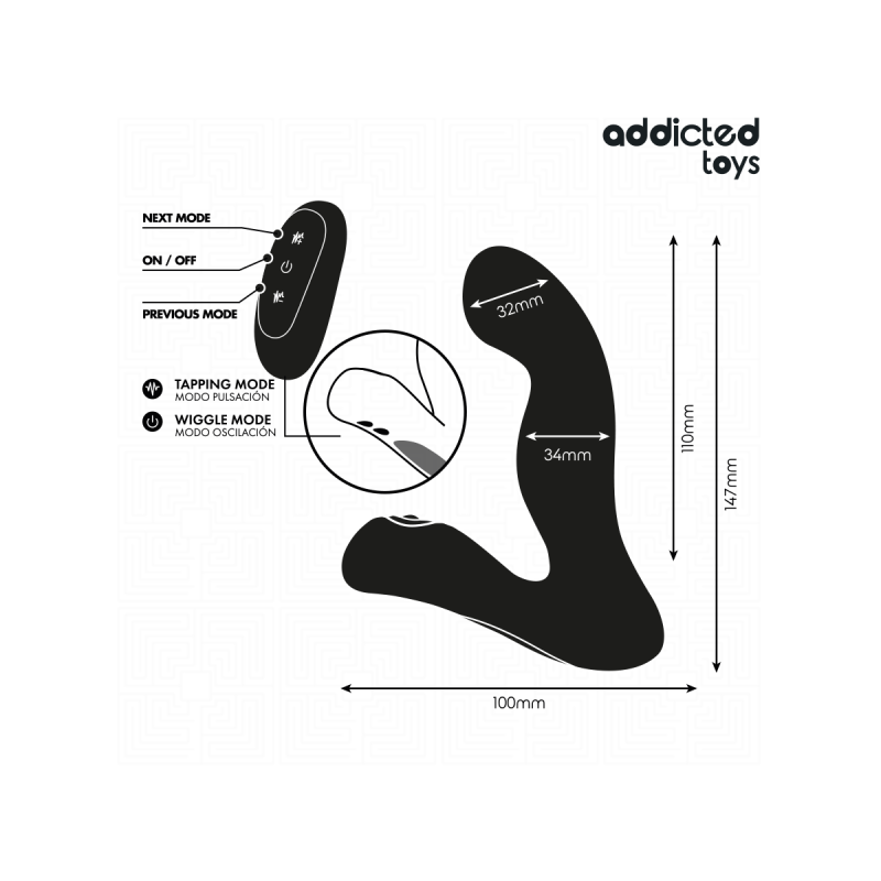 Addicted Toys - Massaggiatore Prostatico Oscillante Con Telecomando